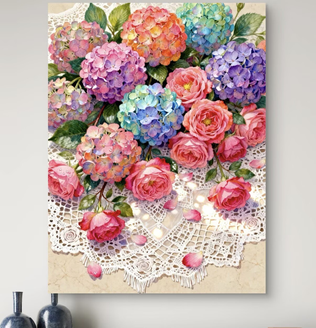 Home Textiles Discount - 9CT 11ct 14ct Kit Cetak Hydrangea