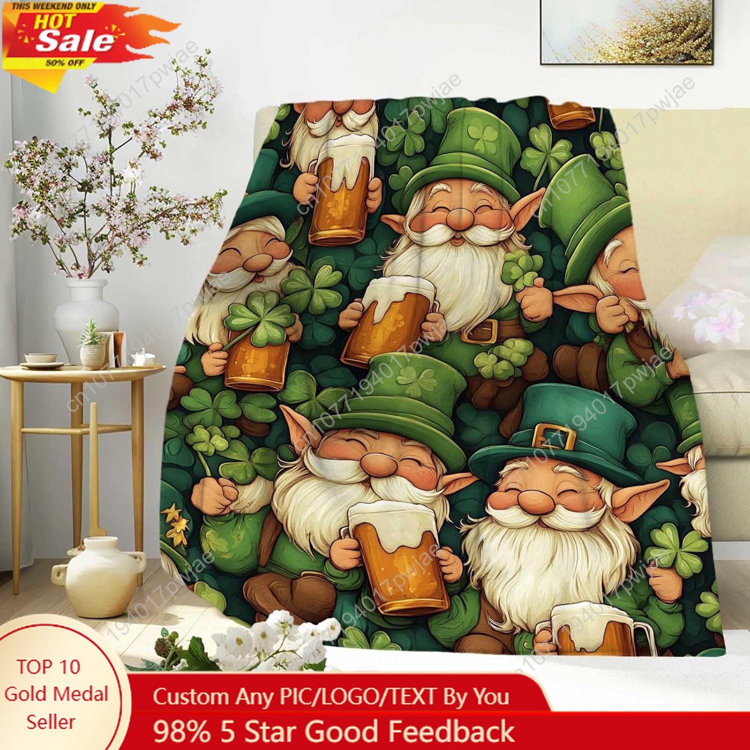 Quality Home Textiles - Selimut Lembut Hari St. Patrick dengan