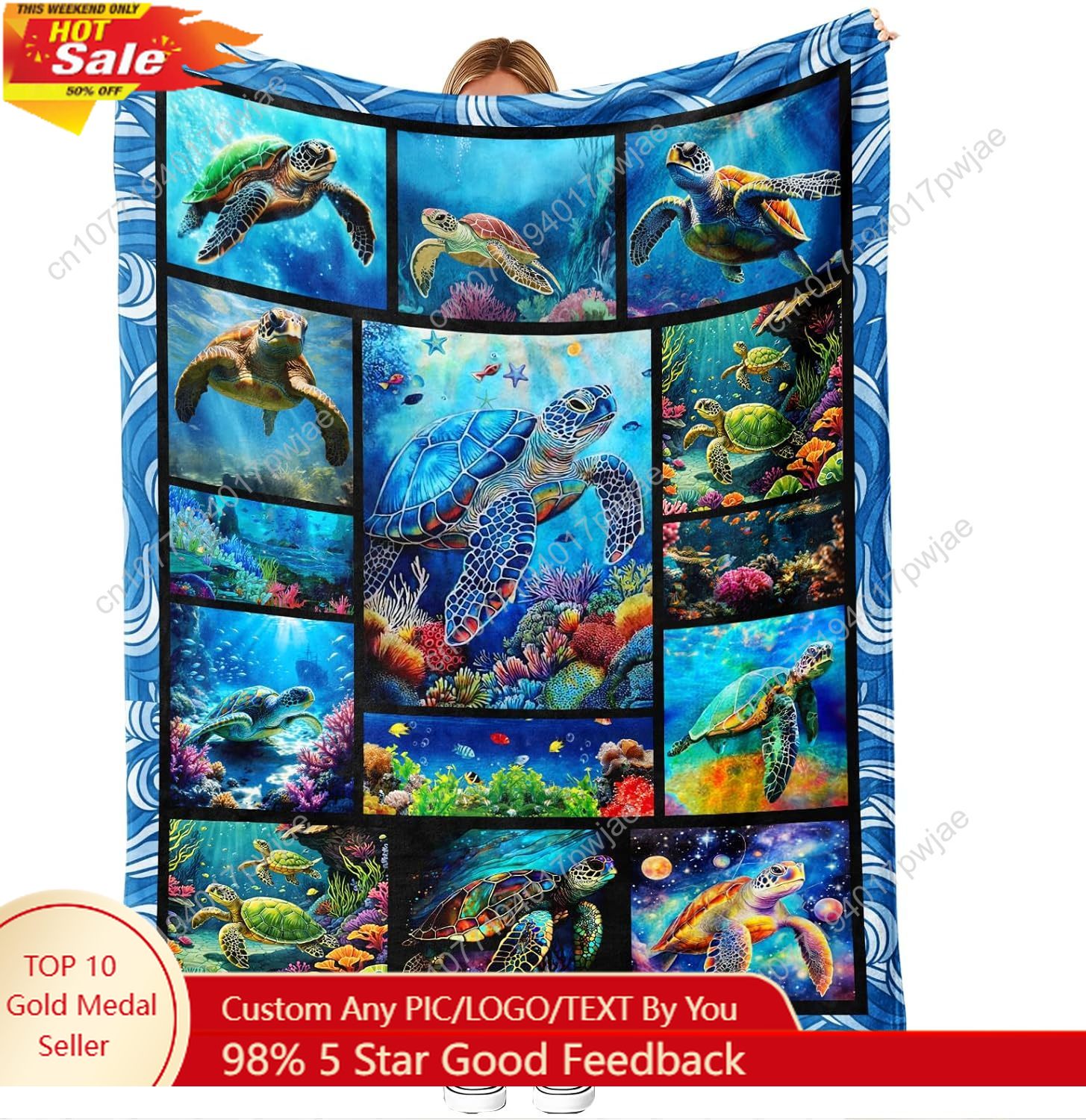 Selimut Flanel Penyu Laut Lemb - Quality Home Textiles ulasan dan harga