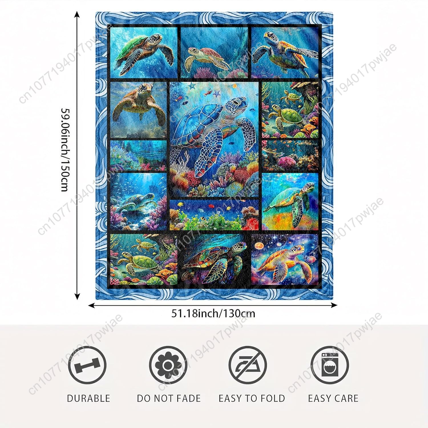 Selimut Flanel Penyu Laut Lemb - Quality Home Textiles ulasan dan harga