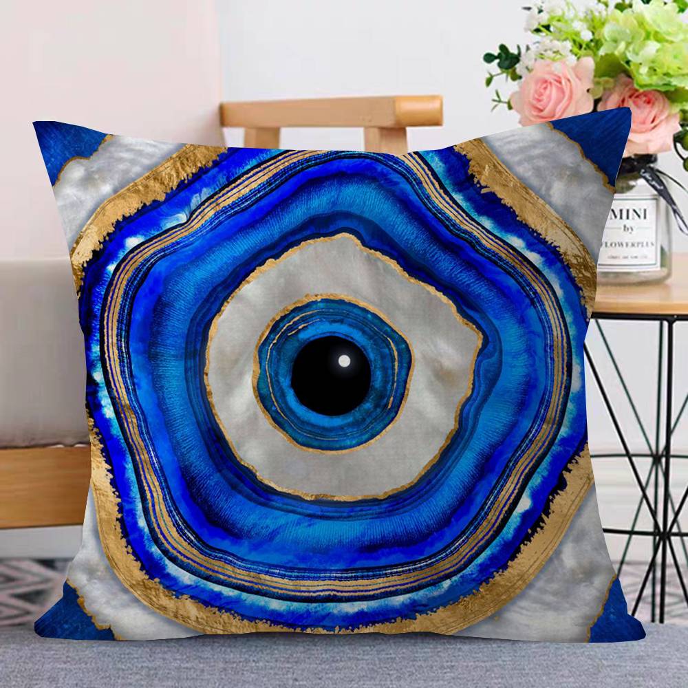 Sarung Bantal Hati Biru Turki  - Home Textiles Turkey ulasan dan harga