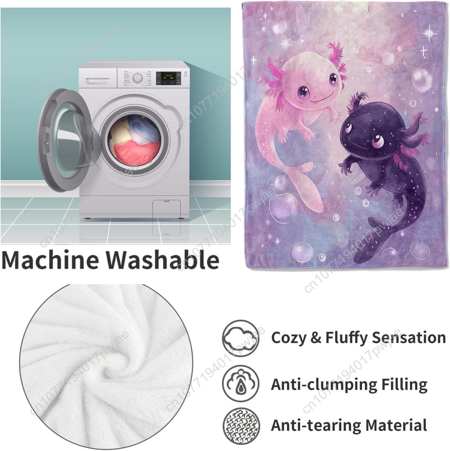 Selimut Axolotl Lucu Selimut F - Quality Home Textiles ulasan dan harga