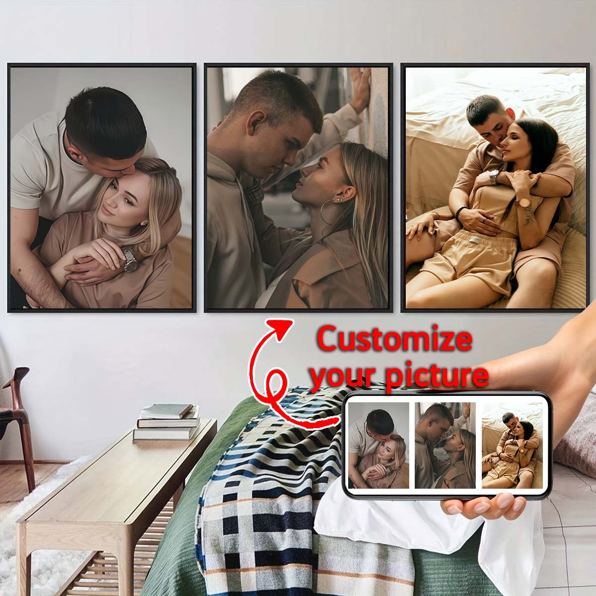 Triptych - Lukisan Minyak Bing - Home Of Textiles ulasan dan harga