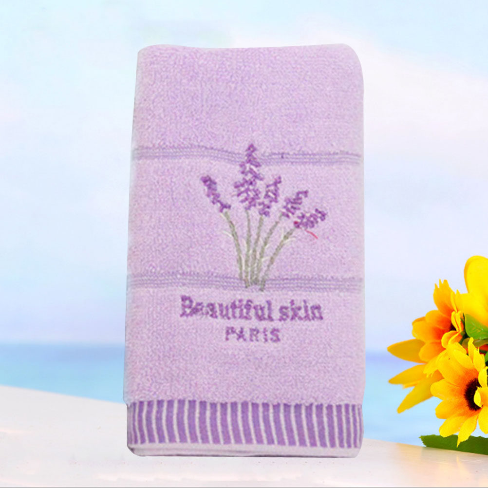 Handuk Katun Bordir Lavender M - Home Textiles Pakistan ulasan dan harga