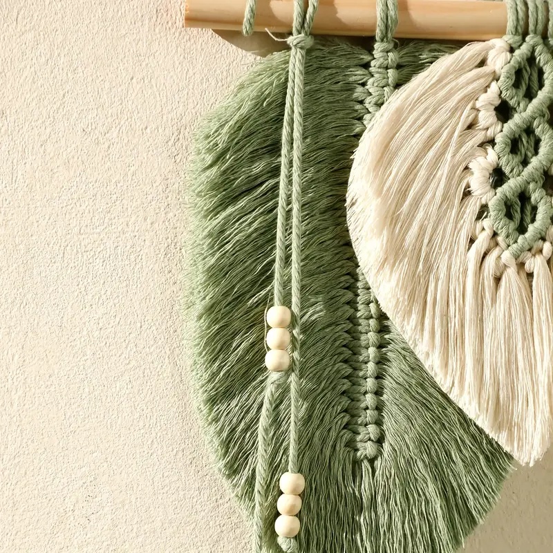 Hiasan Dinding Daun Macrame Bu - Home Textiles Discount ulasan dan harga