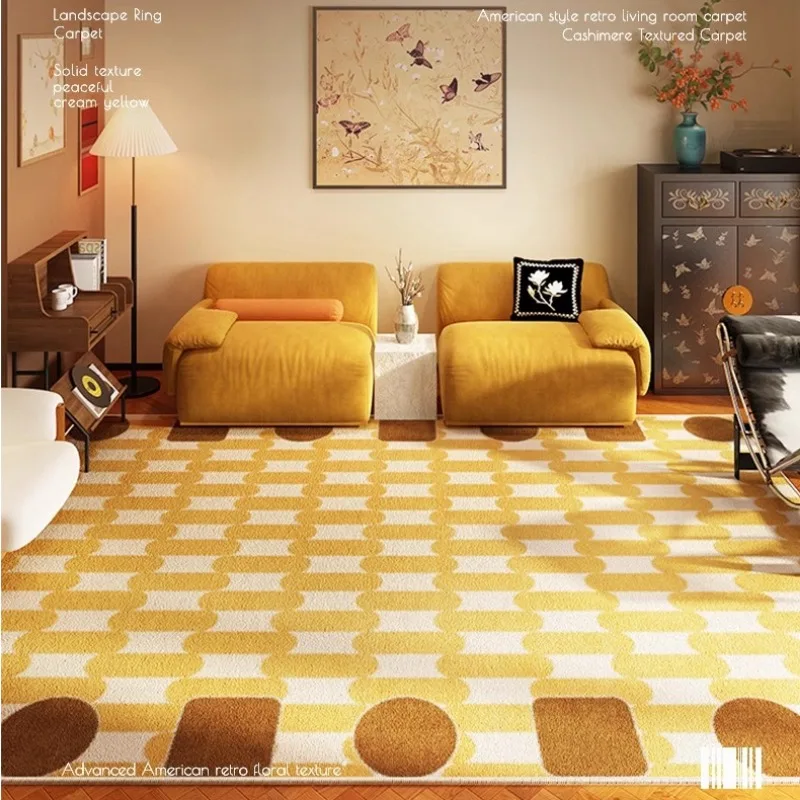 Karpet Retro Motif Kotak-kotak - Home Textiles Online ulasan dan harga