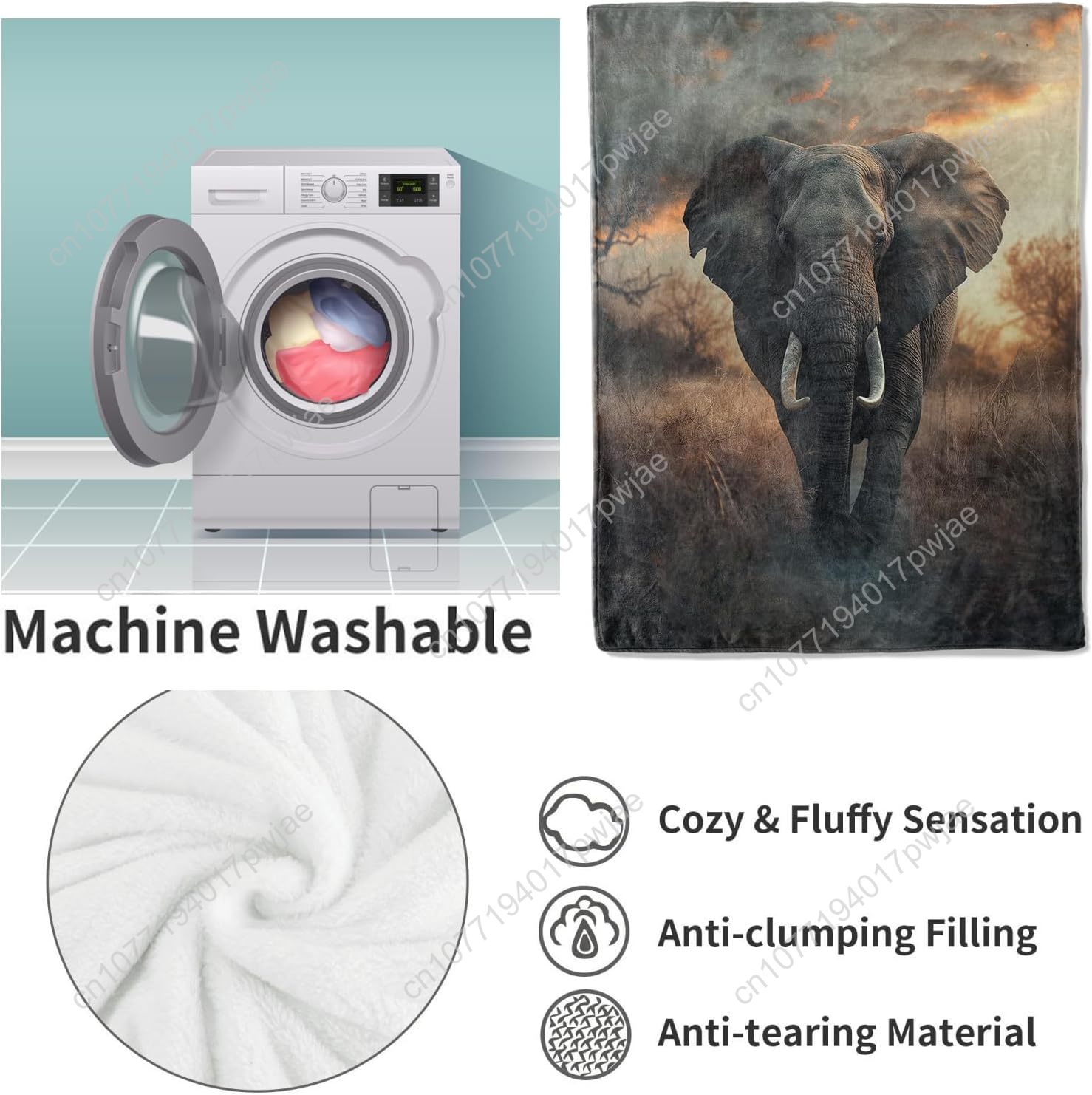 Selimut Bulu Gajah, Pemandanga - Quality Home Textiles ulasan dan harga