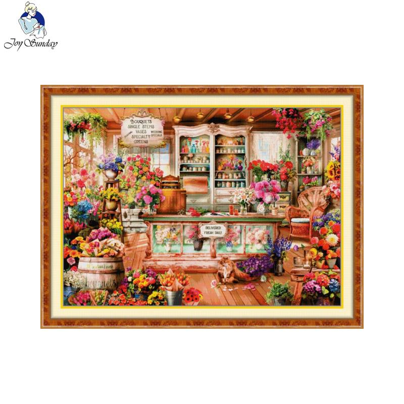 Kit Sulaman Silang Motif Toko  - Home Textiles Discount ulasan dan harga