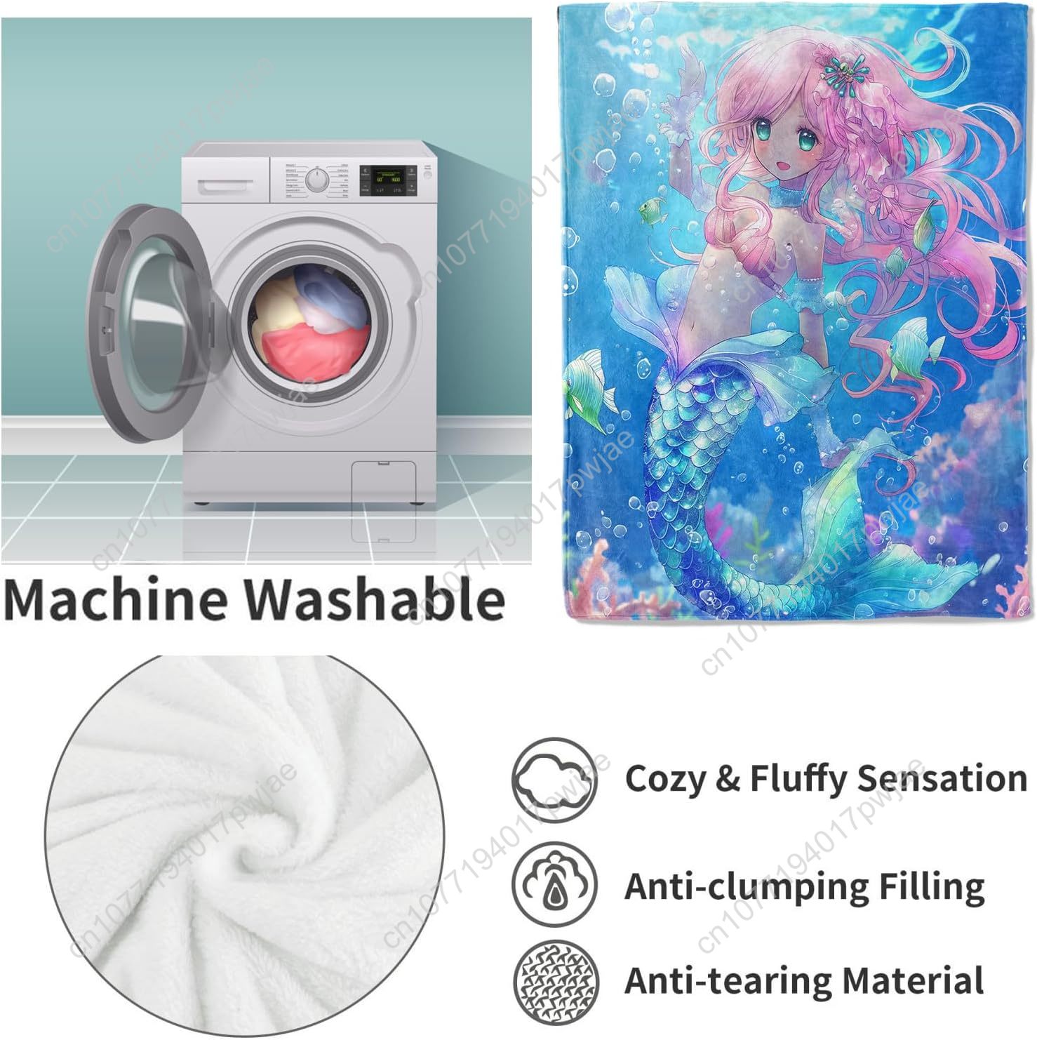Selimut Putri Duyung Lucu Seli - Quality Home Textiles ulasan dan harga
