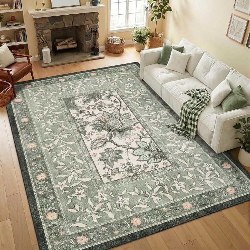 Karpet Cetak Tanaman Retro unt - Home Textiles Online ulasan dan harga