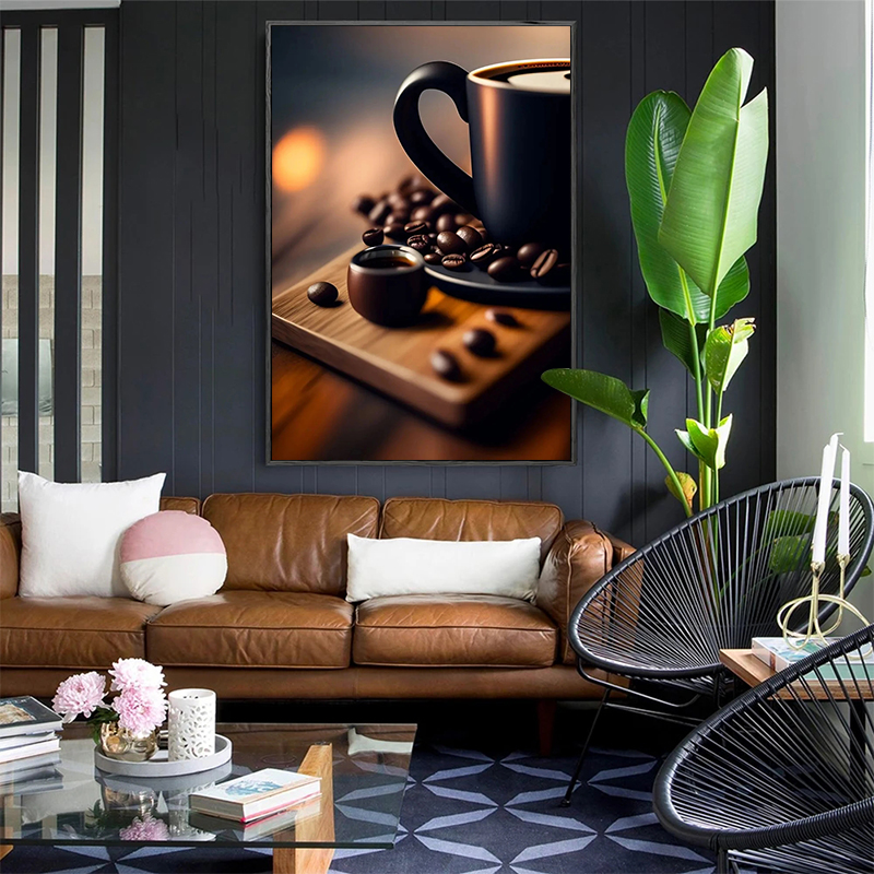 Poster Seni Cangkir Kopi Espre - Home Textiles Discount ulasan dan harga